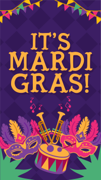 Rustic Mardi Gras Instagram Story