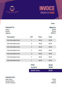 Firm Invoice example 3