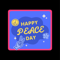 Peace Day Text Badge Instagram Post
