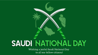 Saudi Day Symbols Animation