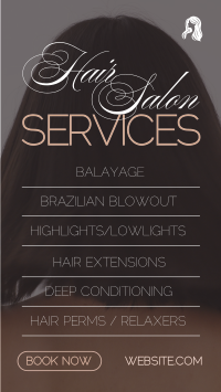 Minimalist Hair Salon Services TikTok Video Design