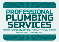 Minimalist Plumbing Services Postcard Image Preview