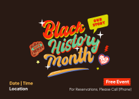 Multicolor Black History Month Postcard