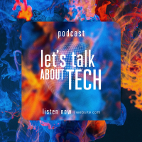 Glass Effect Tech Podcast Instagram Post