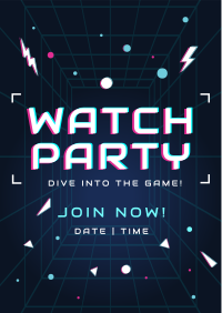 Futuristic Watch Party Flyer