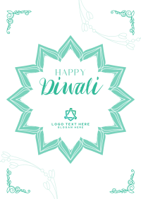 Ornamental Diwali Greeting Poster