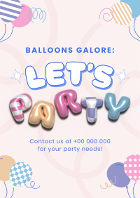 Balloon Decorator Flyer example 3