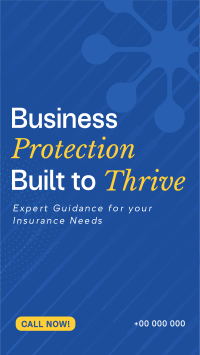 Minimalist Business Protection Insurance Facebook Story Design