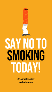 No To Smoking Today Facebook Story