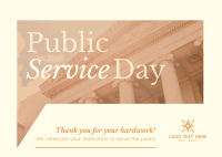 Public Service Day Postcard