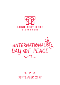 International Day of Peace Scribble Poster