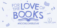 Book Lovers Doodle Twitter Post Design