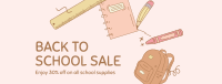 Back to School Sale Facebook Cover Design