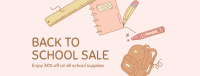 Back to School Sale Facebook Cover Image Preview