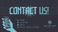 Quirky and Bold Contact Us Facebook Event Cover