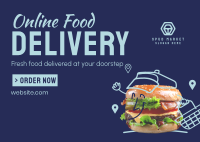 Fresh Burger Delivery Postcard