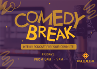 Comedy Break Podcast Postcard