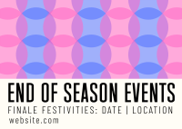 Modern Agnostic Season End Events Postcard