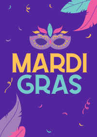 Mardi Gras Celebration Flyer