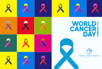 Multicolor Cancer Day Pinterest Cover