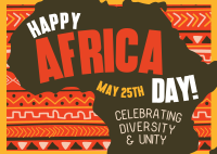 Africa Day Greeting Postcard