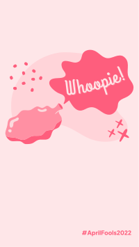 Whoopie April Fools Facebook Story