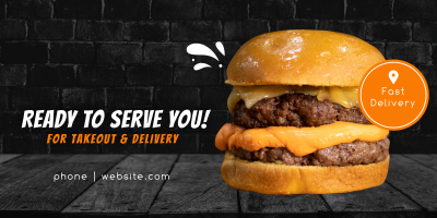 Fast Delivery Burger Twitter Post Image Preview