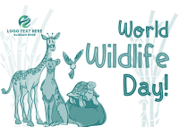 World Wildlife Conservation Postcard