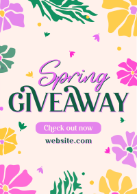 Spring Giveaway Flowers Flyer