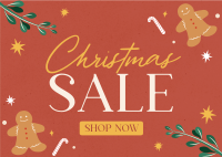 Rustic Christmas Sale Postcard