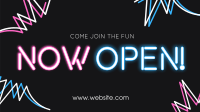 Now Open Neon Lights Animation