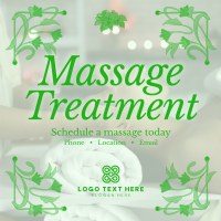 Art Nouveau Massage Treatment Instagram Post