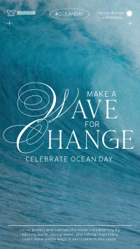 Wave Change Ocean Day TikTok Video