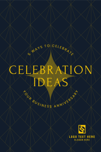 Art Deco Business Anniversary Pinterest Pin Image Preview