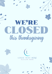 Closed On Thanksgiving Flyer