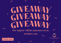 Confetti Giveaway Announcement Postcard