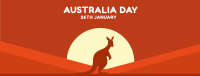 Kangaroo Silhouette Facebook Cover