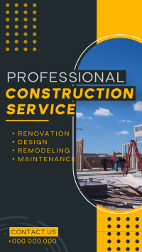 Modern Construction Service Instagram Reel Image Preview