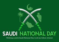 Saudi National Day Postcard example 4
