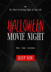 Halloween Movie Night Poster