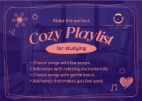 Cozy Comfy Music Postcard