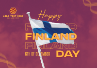 Simple Finland Indepence Day Postcard