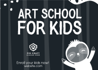 Art School for Kids Postcard Image Preview