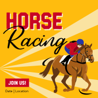 Vintage Horse Racing Linkedin Post Design