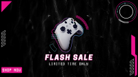 Gaming Flash Sale Facebook Event Cover