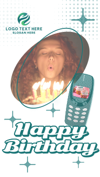 Retro Birthday Greeting Facebook Story