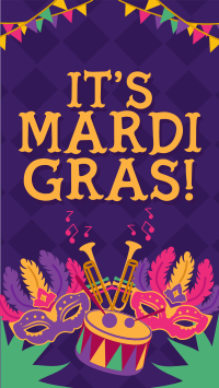 Rustic Mardi Gras Facebook Story