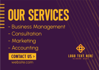 Business Services Postcard