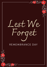 Remembrance Day Flyer