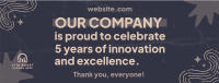 Quirky Company Anniversary Facebook Cover Image Preview